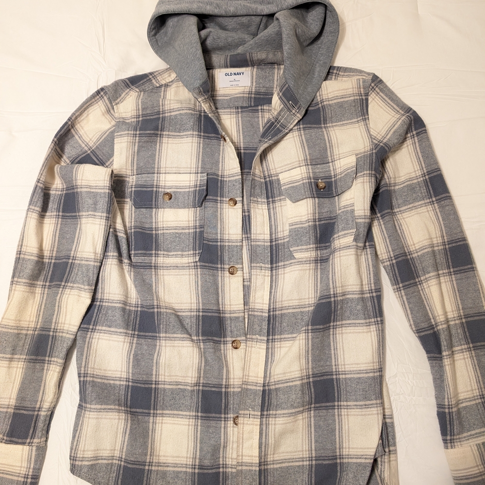 Plaid Hooded Shirt Jacket